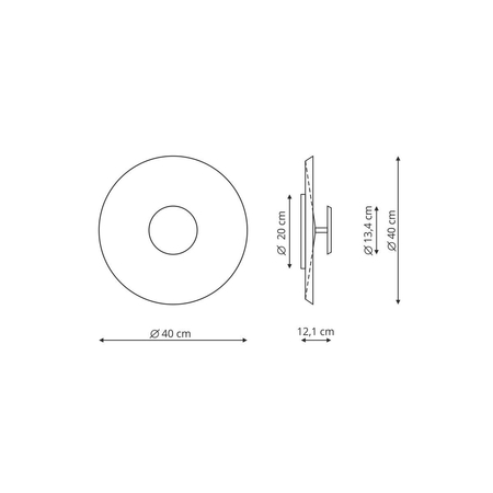 Light Prestige Plafon COCO 40 cm niebieski LED LP-0508/1C-40 BL