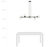 Lampa wisząca ROSSI 6 BL TRANSPARENT Emibig 874/6 czarny