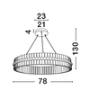 Lampa wisząca Luces Exclusivas LE44225 złoty i odcienie złota