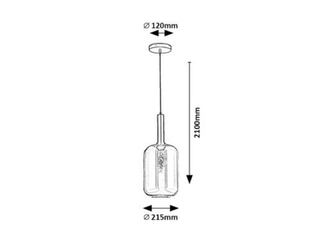 Lampa wisząca Rabalux Lissandra 72101 czarny matowy