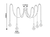 Lampa wisząca Rabalux Dollien 72075 czarny matowy