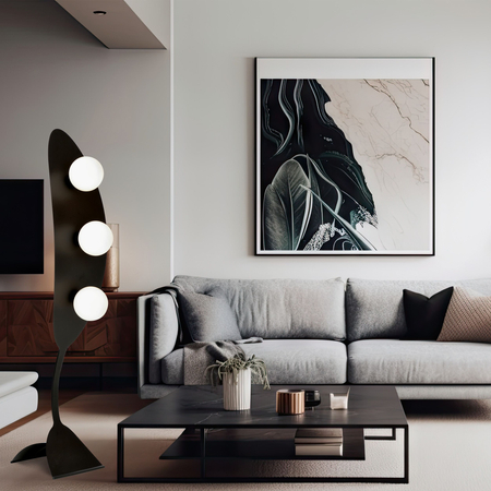 Lampa podłogowa AURA LP3 Emibig 1301/LP3 biały/czarny