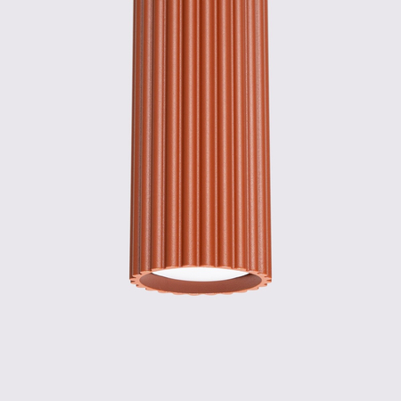 Sollux Lighting Lampa wisząca KARBON 1 ochra czerwona SL.1630