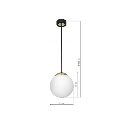 Milagro Lampa wisząca SPARTA BLACK / GOLD 1xE27 MLP6495 CZARNY / ZŁOTY