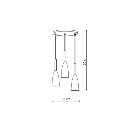 Lampa wisząca Solin wisząca 3xE27 biała LP-181/3P WH