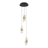 Lampa wisząca Italux PND-26374-3-23W-3K-BK-GD Czarny, złoty