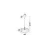 Lampa wisząca Luces Exclusivas NAVANTA LE45376 drewno jasne i ciemne, czarny
