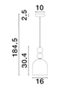 Lampa wisząca Luces Exclusivas BALAM - złoty LE43396