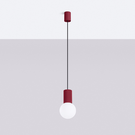 Sollux Lighting Lampa wisząca HALO 1 burgund SL.1749