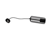 Lampa wisząca Sintra 1xGU10 czarna LP-975/1P BK