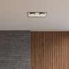Eko-Light Oczko sufitowe szklane KWADRATOWE 2xGU10 Kolor: SREBNY EKOS919 SREBRNY