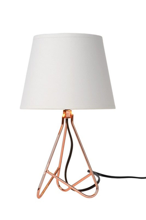 Lampa stołowa Lucide GITTA biały/miedziany 47500/81/17
