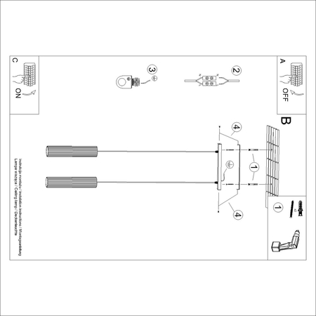 Sollux Lighting Lampa wisząca KARBON 2 taupe SL.1773