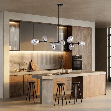 Lampa wisząca PANDORA 8 Emibig 1263/8 czarny