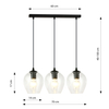 Lampa wisząca ISTAR 3 BL PREMIUM TRANSPARENT Emibig 679/3PREM czarny