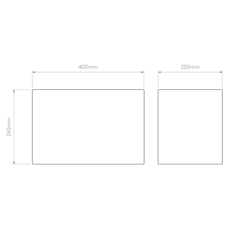 Klosz/Abażur Astro Rectangle 400 5001002 Biały