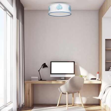 Milagro Lampa sufitowa AUTOMOBILE 2xE27 MLP8285 BIAŁY / NIEBIESKI