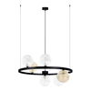 Lampa wisząca Kaja SATURNO K-5697 transparentny, bursztynowy, czarny