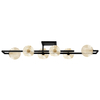 Lampa sufitowa Kaja EMIR K-5767 bursztynowy, czarny
