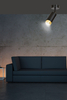 Lampa sufitowa HIRO 1 BL/GOLD Emibig 965/1 czarny/złoty