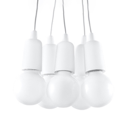 Sollux Lighting Lampa wisząca DIEGO 5 biała SL.0571
