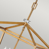Lampa wisząca / Półplafon Stinson - 4 źródła światła - Postarzany mosiądz Quintiesse QN-STINSON-4P-L-DBR