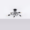 Sollux Lighting Żyrandol LOOP 5 czarny SL.1435