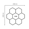 Lampa LED Hexagon Blaupunkt 216W geometryczny panel sufitowy led 4000K CRI90 w kształcie plasta miodu