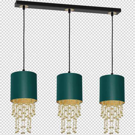 Milagro Lampa wisząca ALMERIA GREEN/GOLD 3xE27 MLP64500 ZIELONY / ZŁOTY
