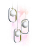 Lampa wisząca Maytoni MOD431-PL-01-WG Avola - Biały z dodatkiem złota