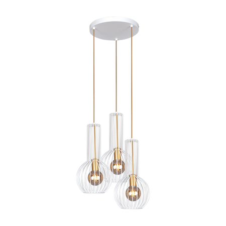 Lampa wisząca ARVI WHITE Kaja K-4527 biały/złoty
