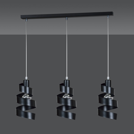 Lampa wisząca SAGA 3 BLACK Emibig 352/3 czarny