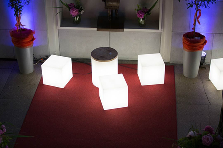 Kostka LED Lampa zewnętrzna ogrodowa 2700K RGB 33cm 32445L biały