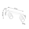 Sollux Lighting Plafon KARBON 2 złoty SL.1561