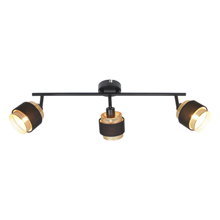 Spot Italux Renez SPL-95820-3 Czarny, złoty, tkanina