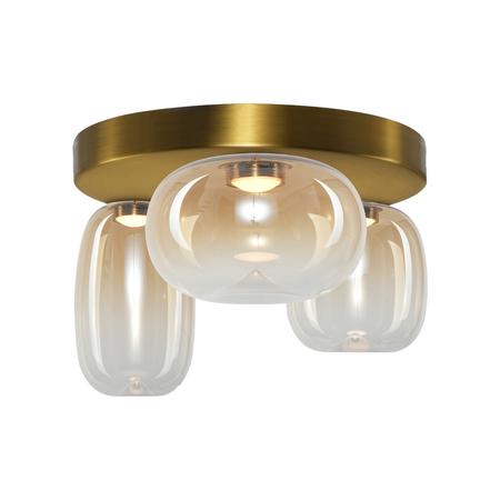 Milagro Lampa sufitowa VASO AMBER 12W ML1414 ZŁOTY