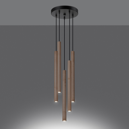Sollux Lighting Lampa wisząca PASTELO 5P ochra czerwona SL.1528