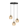 Lampa wisząca Kaja TULA K-5606 czarny, złoty, bursztyn