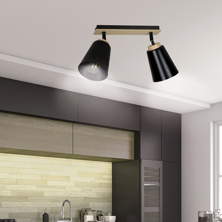 Lampa sufitowa ATLAS 2 BLACK Emibig 725/2 czarny