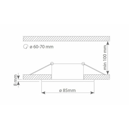 Eko-Light Oczko sufitowe okrągłe IP44 Black EKZ299 CZARNY