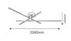 Lampa sufitowa Rabalux Meredith 2479 chrom