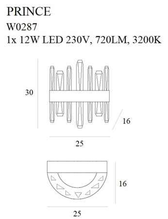 Kinkiet Maxlight W0287 złoty