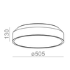 Lampa natynkowa AQForm Maxi Ring LED Surface Biały Struktura