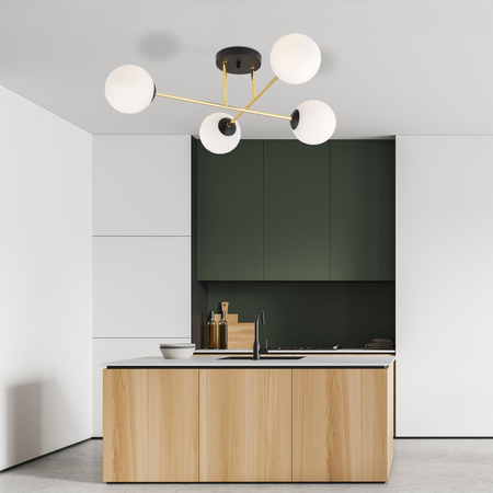 Lampa sufitowa MAGNUM 4 Emibig 1233/4 biały/czarny