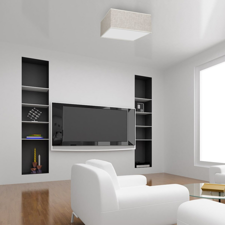 Milagro Lampa sufitowa LINO BIEL / LEN 2xE27 MLP7495 BIEL / LEN