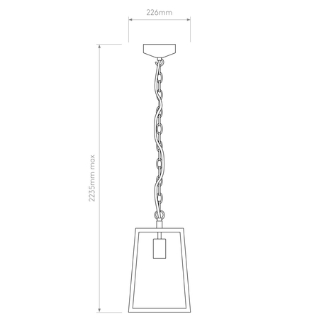 Lampa zewnętrzna wisząca Astro Calvi Pendant 305 1306013 Czarny z Teksturą