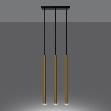 Sollux Lighting Lampa Wisząca PASTELO 3L złoty połysk SL.1196