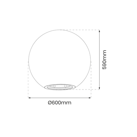 Eko-Light Kula Ogrodowa Globo Fi600 1xE27 EKO0459 BIAŁY