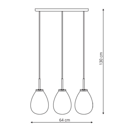 Lampa wisząca Fondi linia 3xE14 transparentna LP-1214/3L
