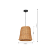 Milagro Lampa wisząca VIMINI NATURAL WOOD 1xE27 MLP7990 Naturalne drewno